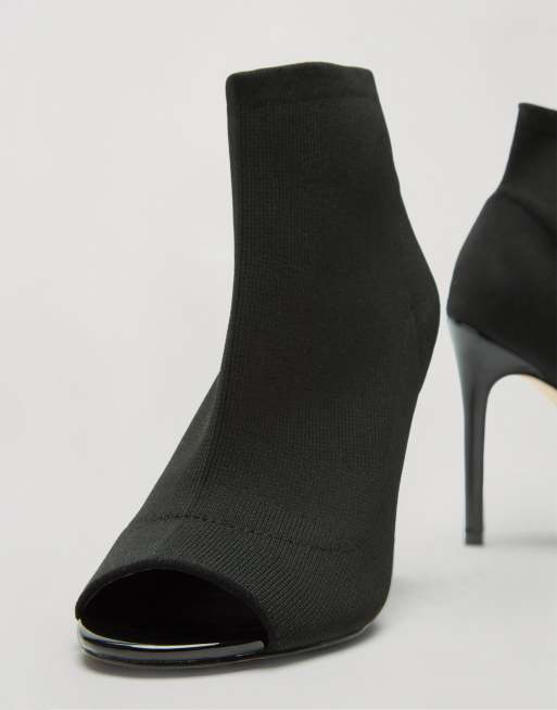 Sock boot on sale heels peep toe