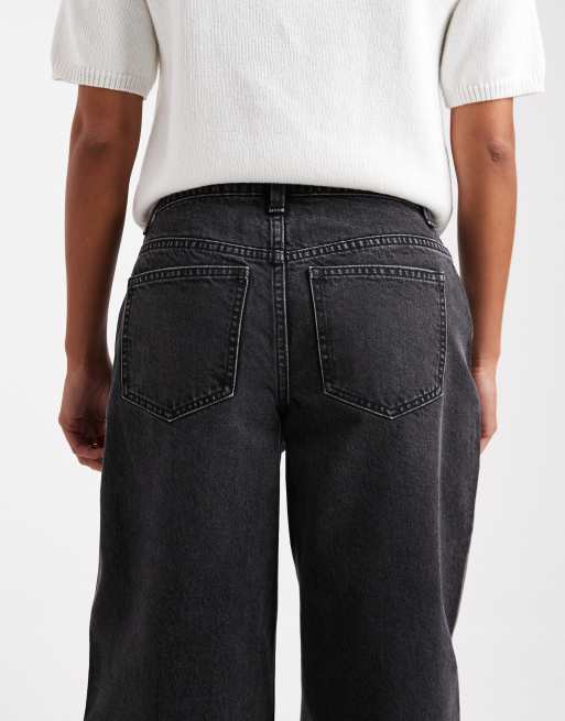Miss Selfridge Petite baggy jeans in black wash, 4 of 5