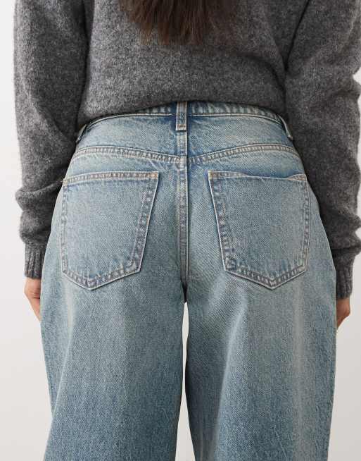 Miss Selfridge petite baggy jeans in dirty wash, 4 of 5