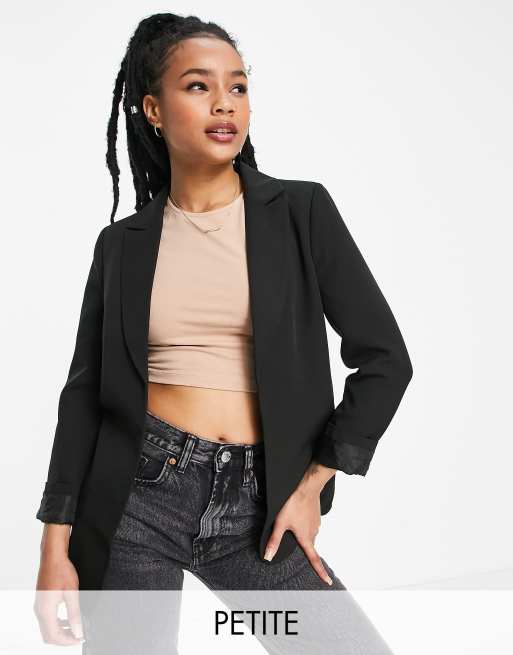 Miss Selfridge Petite blazer in black BLACK