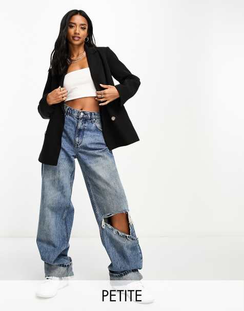 Miss Selfridge Petite - Blazer oversize doppiopetto nero - view 1