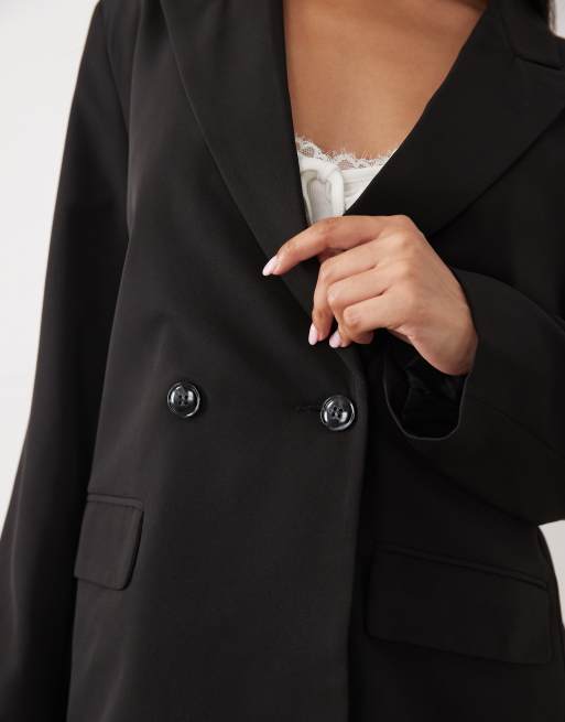 Miss Selfridge Petite - Blazer oversize - Noir, 3 de 4