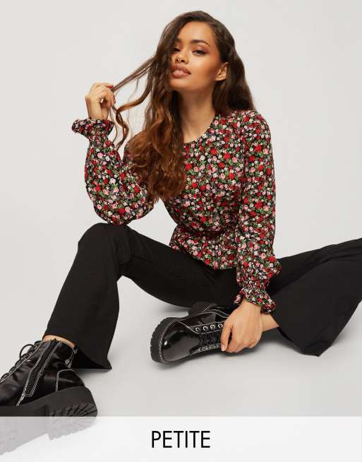 Miss Selfridge Petite – Bluse mit Blumenmuster