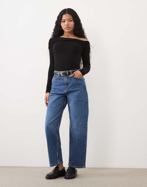Miss Selfridge Petite body cache-cœur bardot noir, 2 de 4