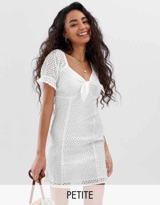 Petite broderie clearance dress