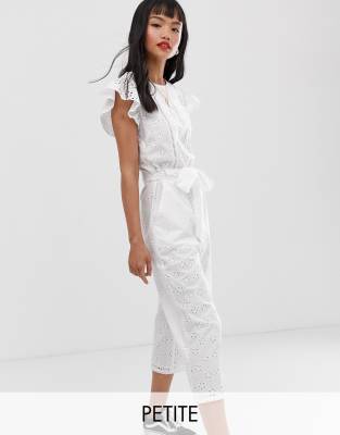 white petite jumpsuit uk