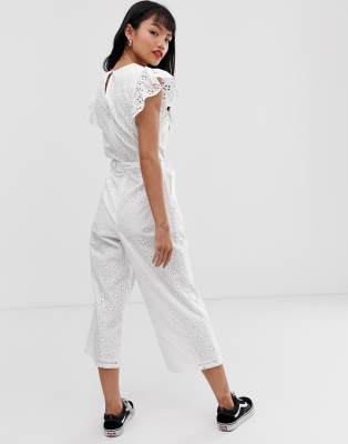 white broderie anglaise jumpsuit