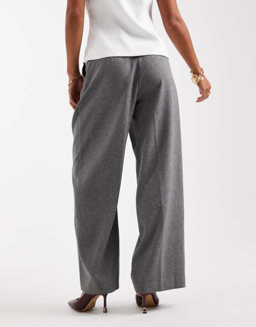 Miss Selfridge Petite - Broek met wijde pijpen in grijs, 4 van 5