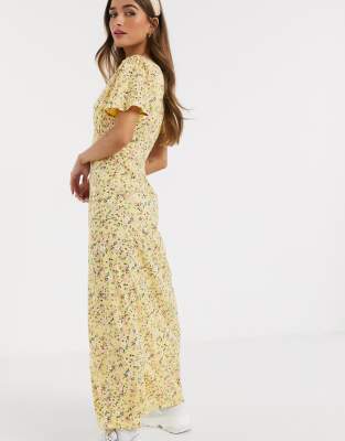 yellow petite maxi dress