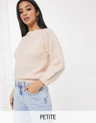 blush cable knit cardigan