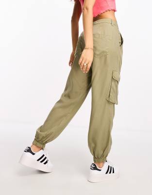 Miss Selfridge side pocket cargo trouser in apricot