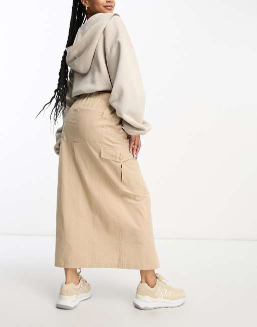 Maxi skirt shop with pockets belt