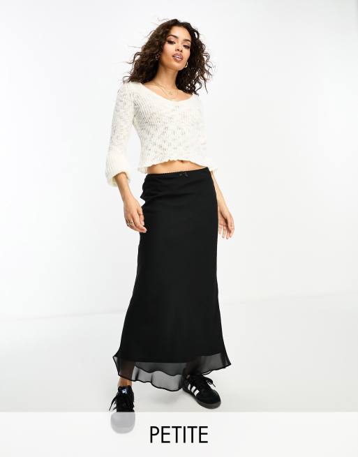 Asos petite black outlet maxi skirt