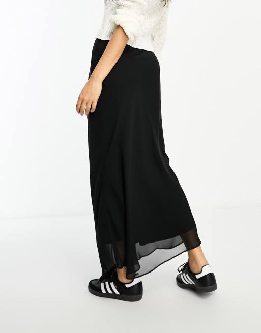 Petite chiffon hot sale maxi skirt