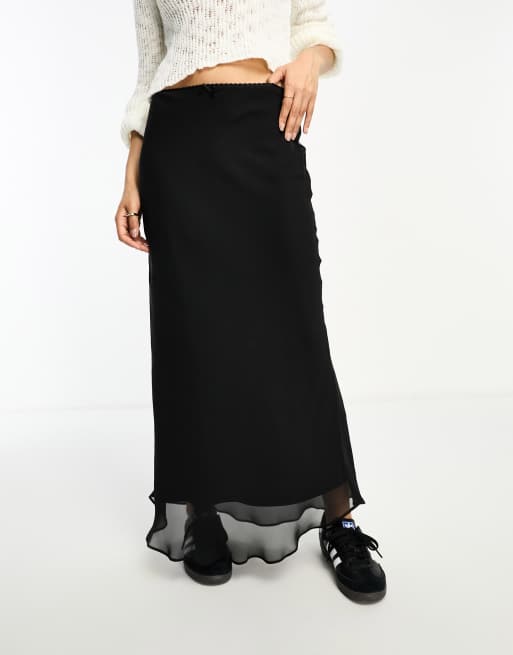 Chiffon petite maxi hot sale skirt