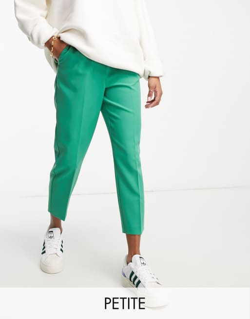 Miss Selfridge Petite - Cigarette broek in donkergroen