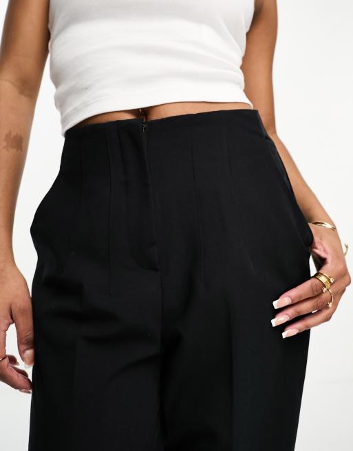 Miss Selfridge Petite cigarette pants in black