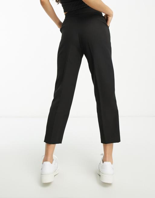 Miss Selfridge Petite cigarette pants in black