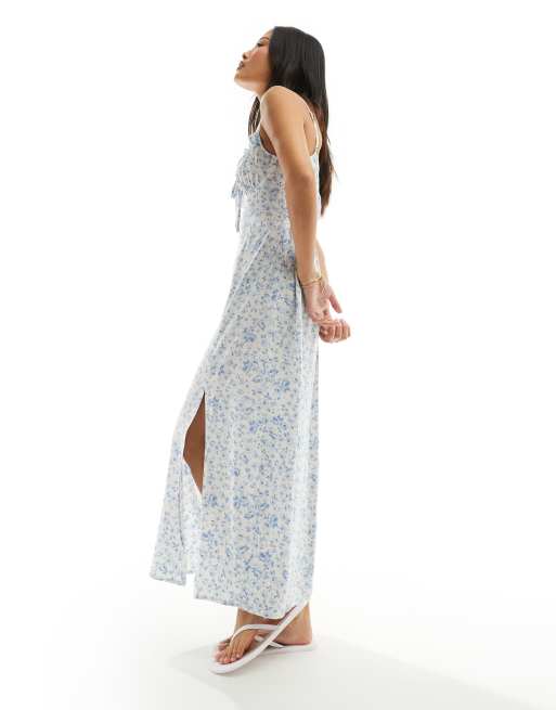 knee length dresses for ladies Cathy Embroidered Mesh & Satin Corset Maxi Slip Dress – Shop Beulah Style