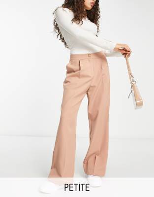 Miss Selfridge Petite dad pants in dusky pink-Neutral