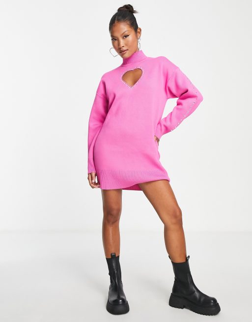 Heart store sweater dress