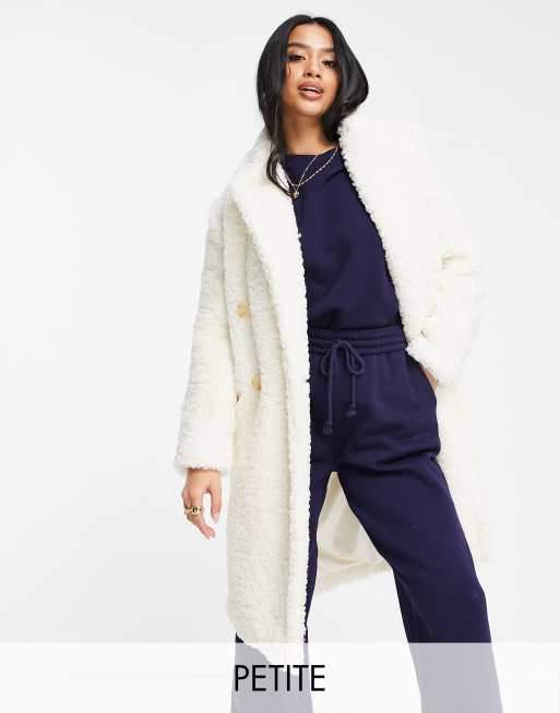 Miss selfridge shop cream teddy coat