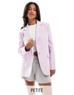 Miss Selfridge Petite - Einreihiger Oversize-Blazer in Flieder-Lila