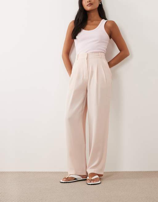 Miss Selfridge Petite – Elegante Hose in Blassrosa mit weitem Bein, 2 von 5