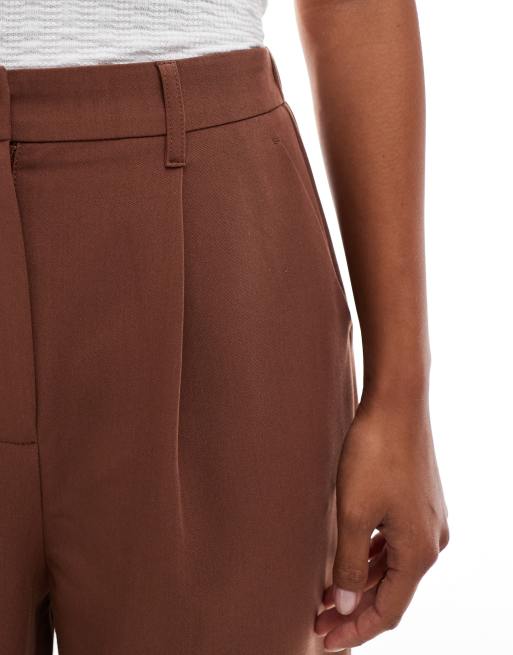 Miss Selfridge Petite – Elegante Hose in Braun mit weitem Bein, 5 von 5