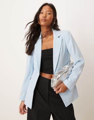 essential blazer in pastel blue