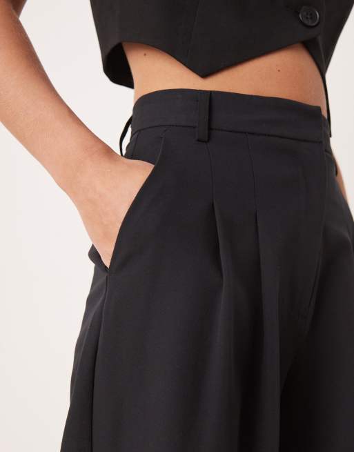 Miss Selfridge Petite - Essential - Pantaloni a fondo ampio neri, 5 di 5