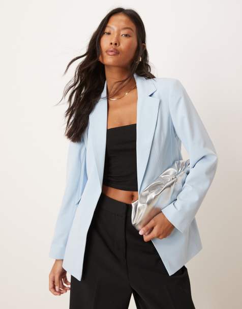 Miss Selfridge Petite – Essential – Pastellblå kavaj - view 1
