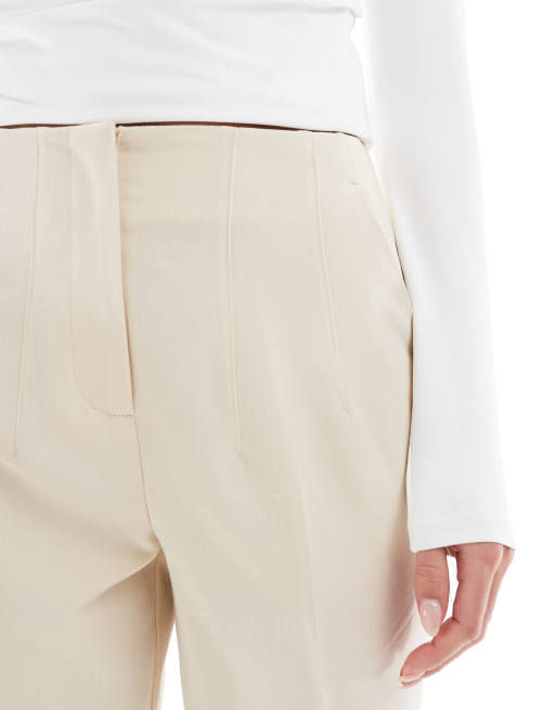 Miss Selfridge Petite - Essentials - Cigarette-broek in crème, 5 van 5