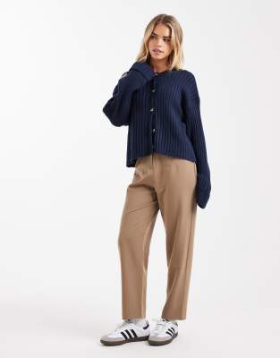 Miss Selfridge Petite essentials cigarette pants in camel