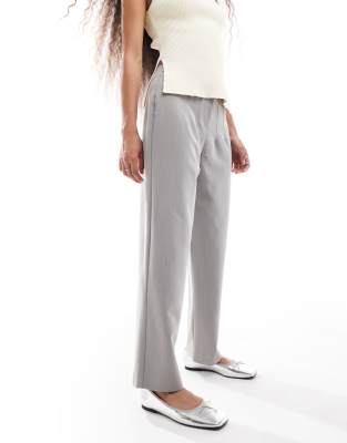 Miss Selfridge Petite Essentials Cigarette Pants In Gray