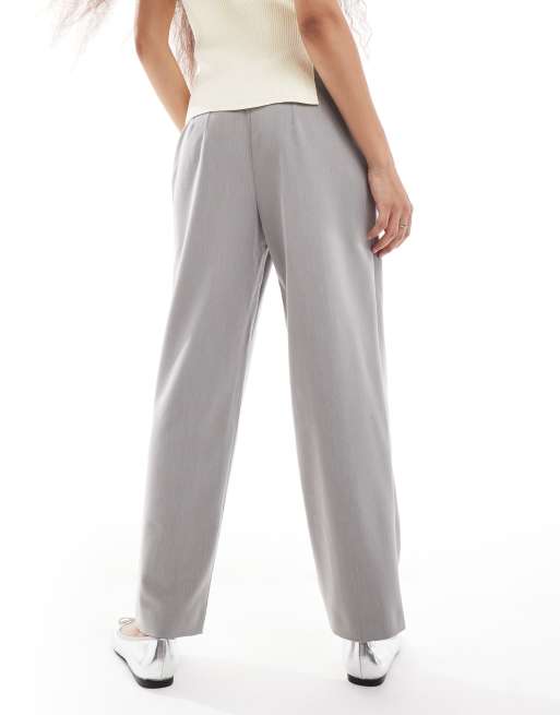 Miss Selfridge Petite essentials cigarette pants in gray