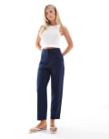 [Miss Selfridge Petite] Miss Selfridge Petite Essentials cigarette pants in navy 18 NAVY