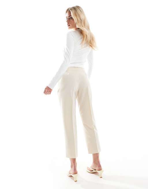 Miss Selfridge Petite - Essentials - Pantalon cigarette - Crème, 4 de 5