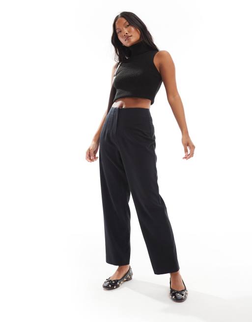 Miss Selfridge Petite - Essentials - Pantaloni a sigaretta neri, 2 di 5