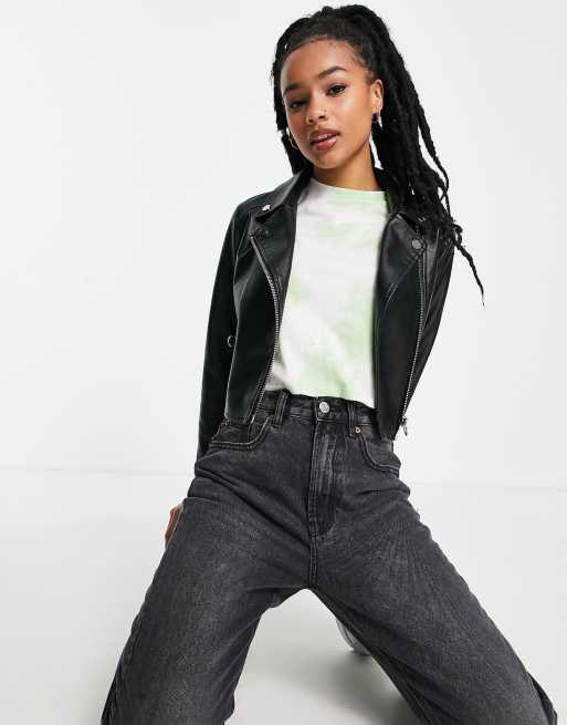 Asos petite shop leather jacket