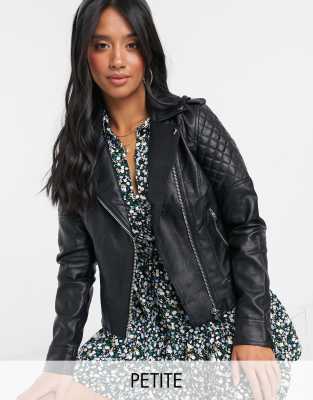 miss selfridge petite leather jacket