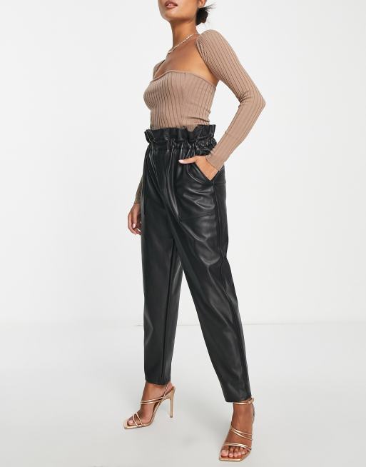 Pantalon jogger simili cuir hot sale