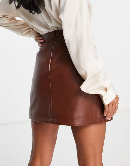Burgundy leather skirt miss selfridge hotsell