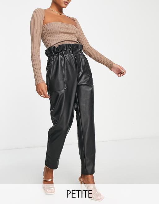 Pantalon simili cuir petite hot sale