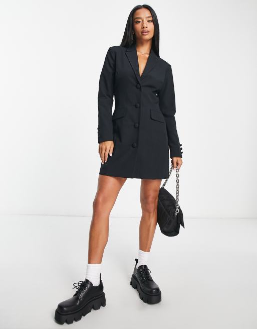 Black dress outlet with a blazer