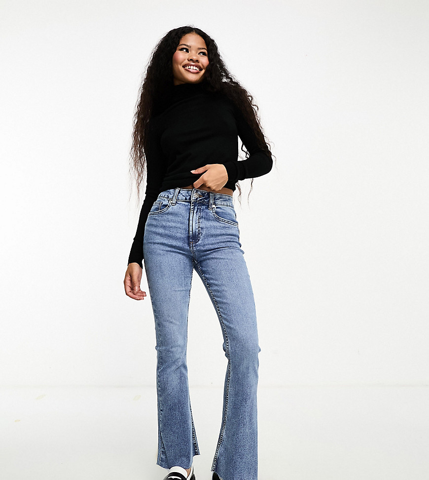 flare jeans mid blue wash