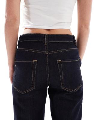 Miss Selfridge Petite flare wide leg jean in indigo