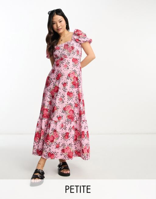 Short pink sale floral dress