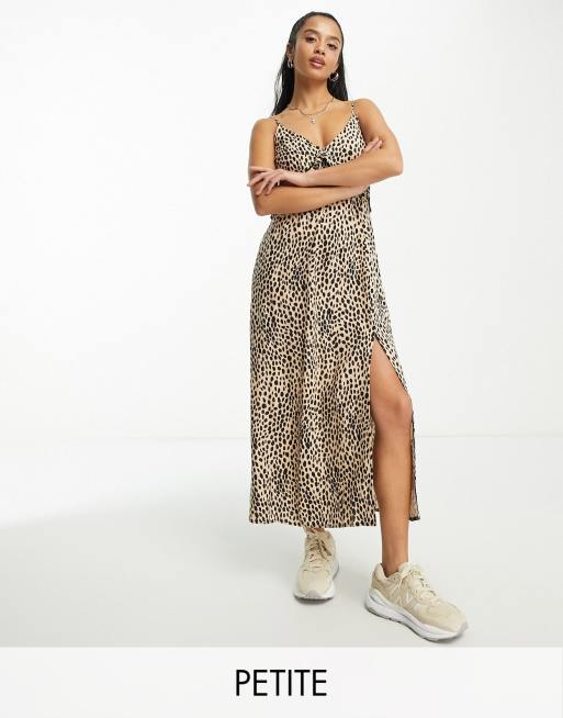 Leopard print outlet maxi slip dress