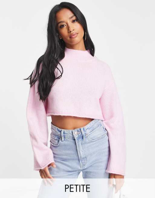 Miss Selfridge Petite funnel batwing crop jumper | ASOS